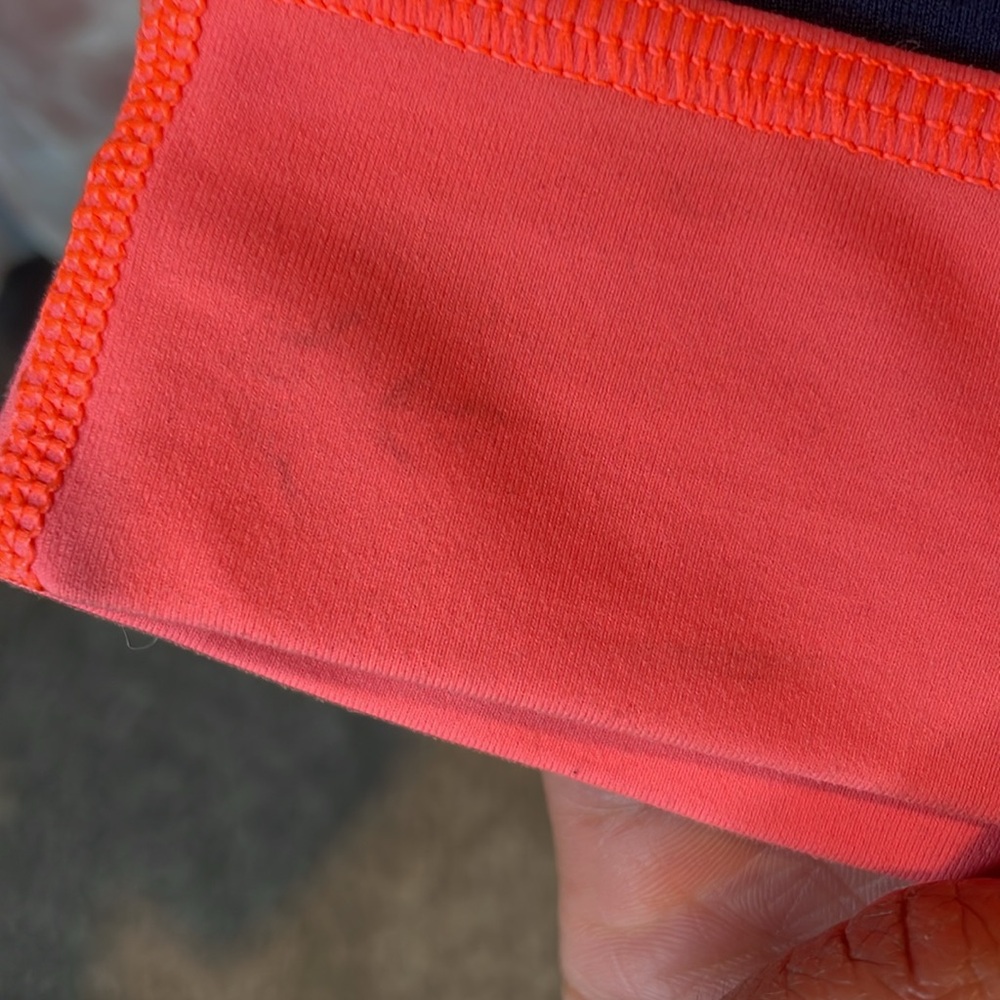 Lululemon FLIP YOUR DOG BRA INKWELL Navy Blue Orange Fluorescent Yoga Run 8 - Picture 7 of 7